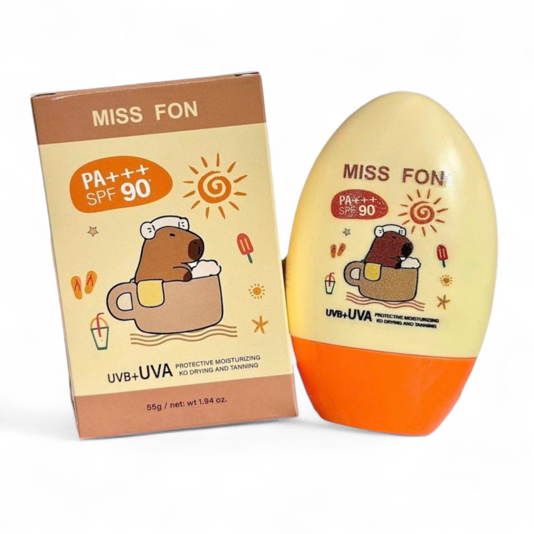 Bloqueador solar estilo Capybara