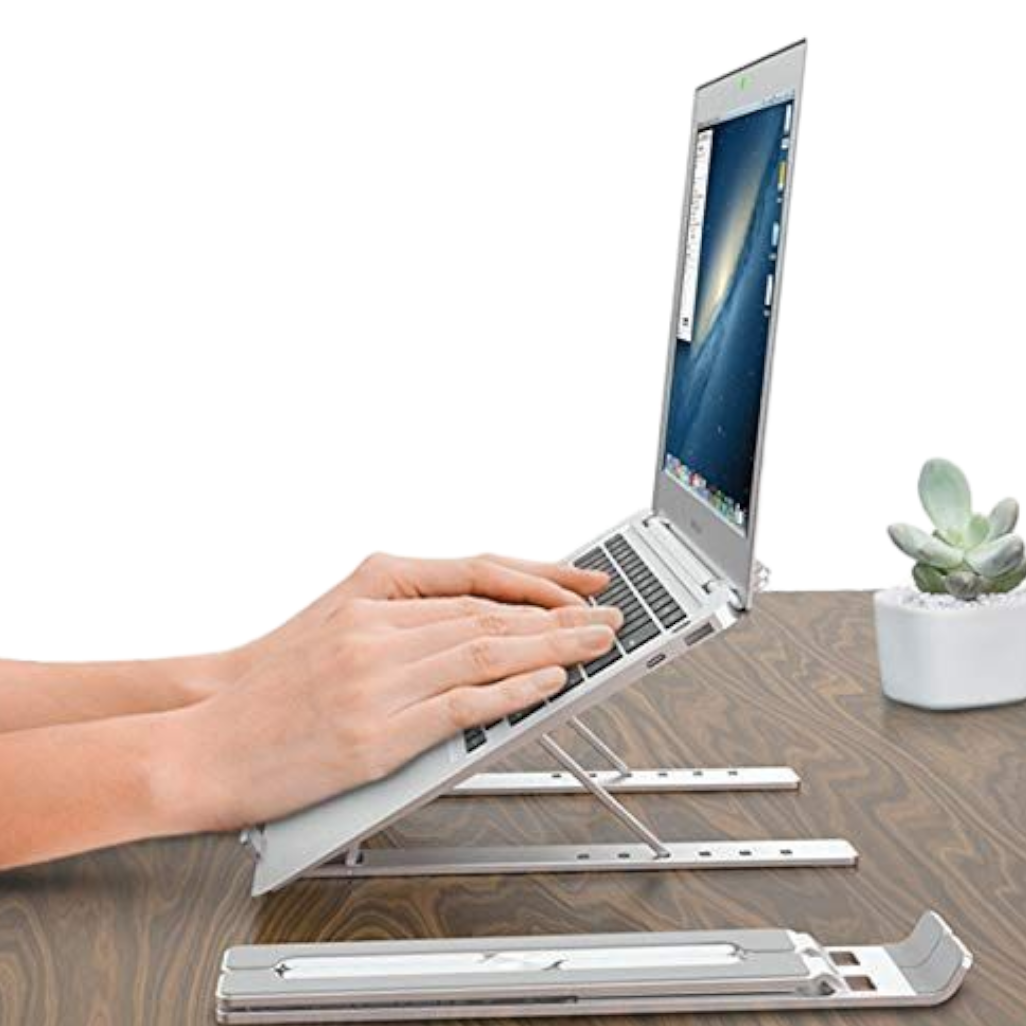 Porta laptop ajustable (gris)