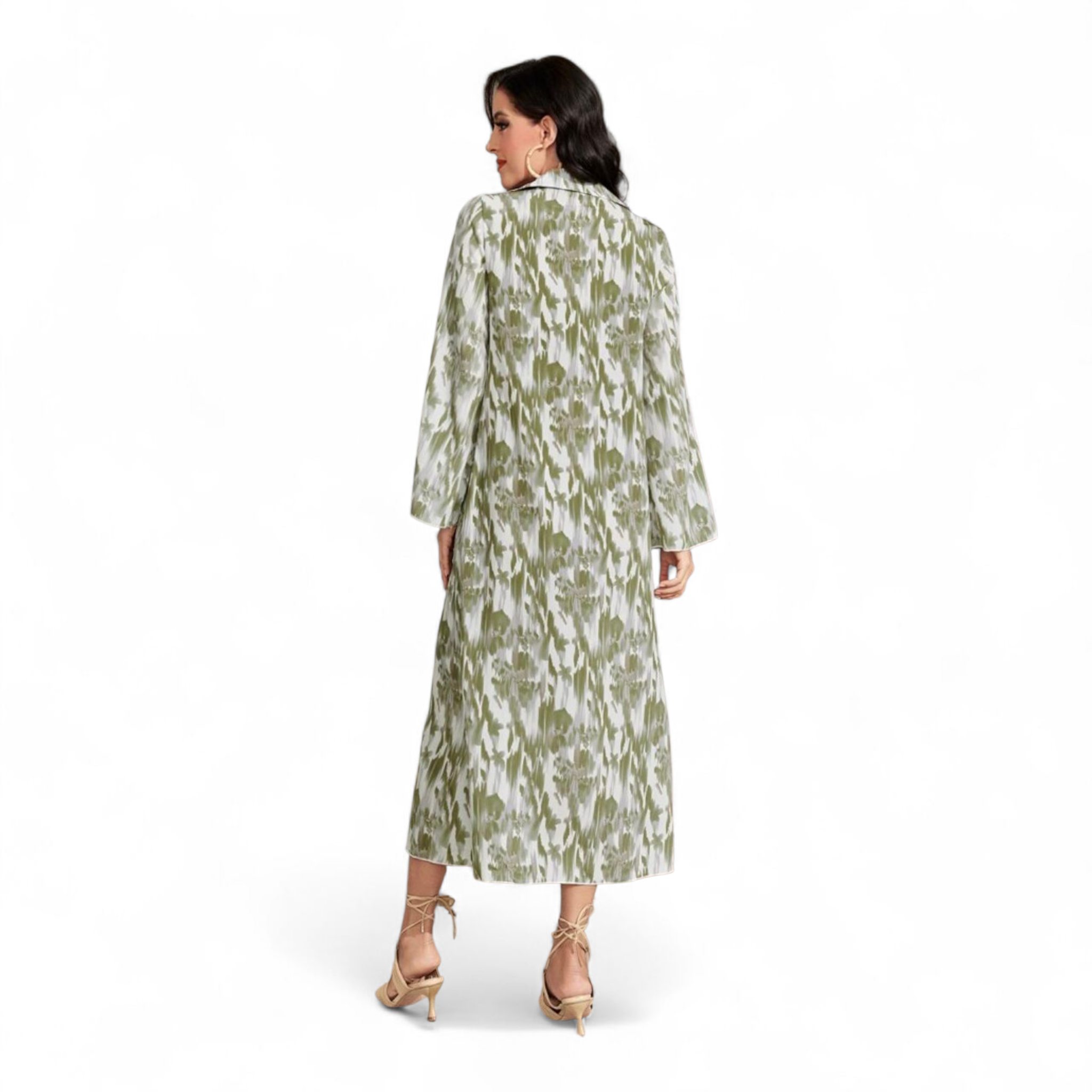 Vestido camisero liviano estilo natural (M)