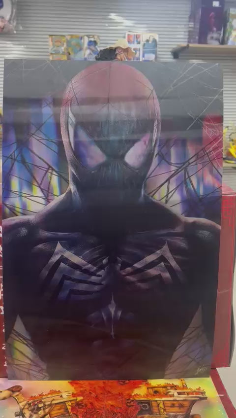 Póster holográfico de Spiderman (simbiote) – Marvel