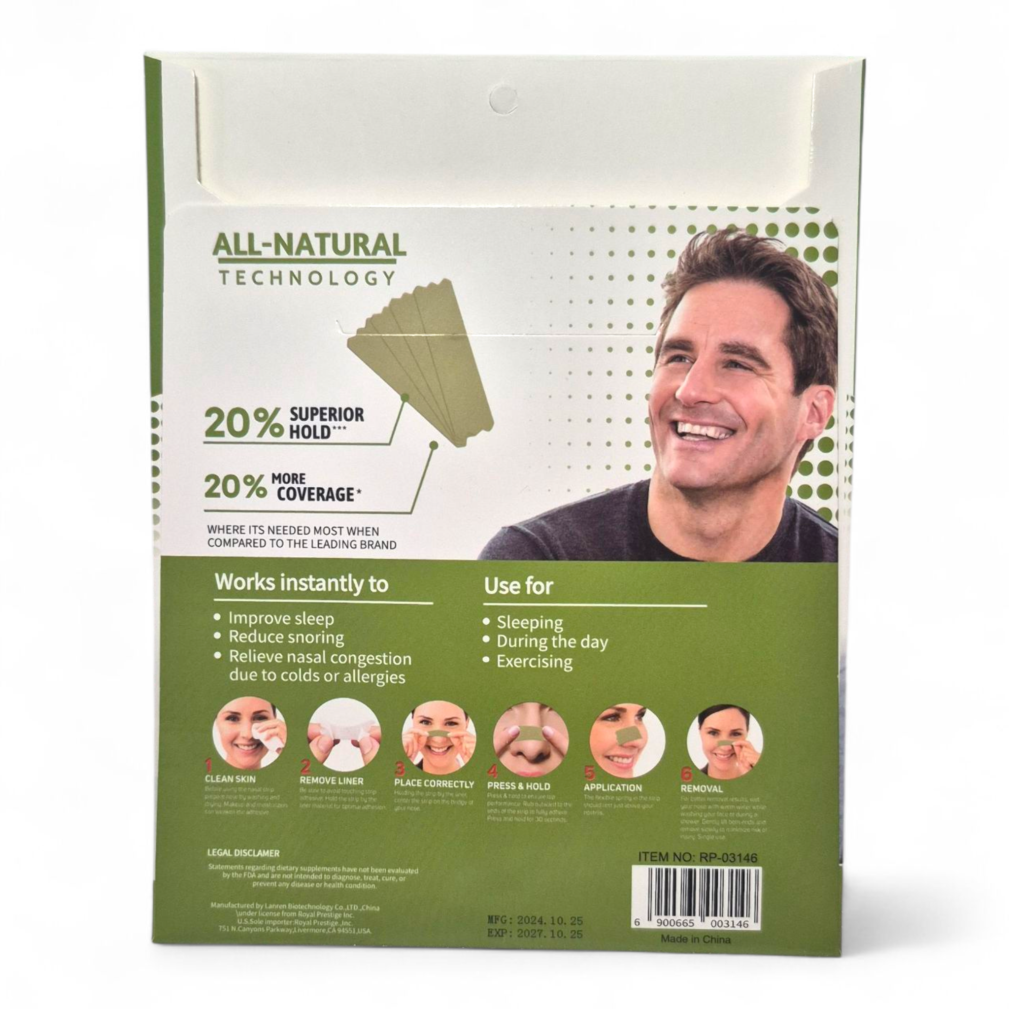 Tiras nasales contra la rinitis